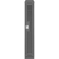 Clean Line Lockers, 12" x 15" x 82", Steel, Charcoal, Rivet (Assembled), Perforated We Share Industrial Supply