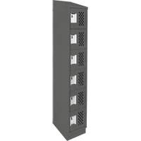 Assembled Lockerettes Clean Line Perforated Economy Lockers, 6 -tier, 18" x 72" x 12", Steel We Share Industrial Supply