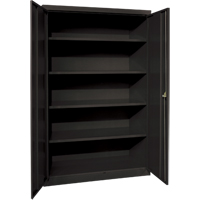 Armoires de rangement Hi-Boy profondes, Acier, 4 Tablettes, 72" h x 36" la x 24" P, Noir We Share Industrial Supply