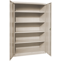 Armoires de rangement Hi-Boy profondes, Acier, 4 Tablettes, 72" h x 36" la x 24" P, Beige We Share Industrial Supply