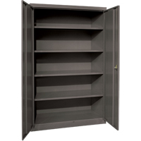 Armoires de rangement Hi-Boy profondes, Acier, 4 Tablettes, 72" h x 36" la x 24" P, Charbon We Share Industrial Supply