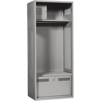 Gear Locker, Steel, 24" W x 24" D x 72" H, Grey We Share Industrial Supply