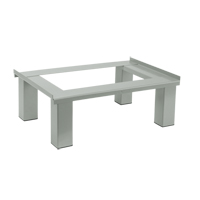 Base sur pied, 4 Blocs, 6" lo x 48" la x 18" p, Gris, Acier We Share Industrial Supply