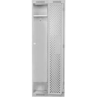 Clean Line Lockers, Bank of 2, 24" x 15" x 76", Steel, Grey, Rivet (Assembled), Perforated We Share Industrial Supply
