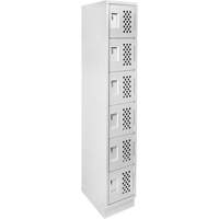Petit casier perfor&eacute; Clean-Line, 6 niveaux, 12" x 72" x 12", Acier We Share Industrial Supply