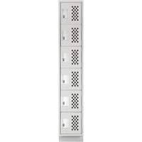 Petit casier perfor&eacute; Clean-Line, 6 niveaux, 12" x 72" x 12", Acier We Share Industrial Supply