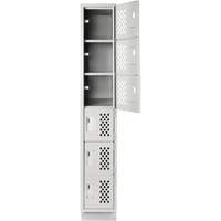 Petit casier perfor&eacute; Clean-Line, 6 niveaux, 12" x 72" x 12", Acier We Share Industrial Supply