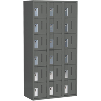 Casiers robustes Concorde, 6 niveaux, Bloc de 3, 36" x 18" x 72", Acier, Charbon, Soud&eacute; (assembl&eacute;) We Share Industrial Supply