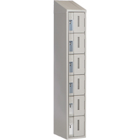 Concorde Heavy-Duty Lockers, 6 -tier, 12" x 18" x 78", Steel, Grey, Welded (Assembled) We Share Industrial Supply