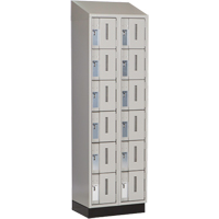 Concorde Heavy-Duty Lockers, 6 -tier, Bank of 2, 24" x 18" x 82", Steel, Grey, Welded (Assembled) We Share Industrial Supply
