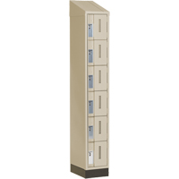 Concorde Heavy-Duty Lockers, 6 -tier, 12" x 18" x 82", Steel, Beige, Welded (Assembled) We Share Industrial Supply