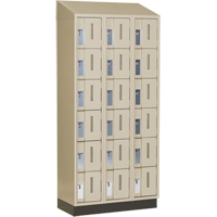 Concorde Heavy-Duty Lockers, 6 -tier, Bank of 3, 36" x 18" x 82", Steel, Beige, Welded (Assembled) We Share Industrial Supply