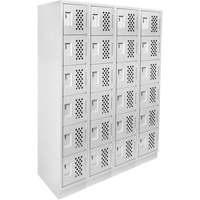 Casiers &eacute;conomiques perfor&eacute;s et assembl&eacute;s Clean Line, 6 niveaux, Bloc de 4, 18" x 72" x 12", Acier We Share Industrial Supply