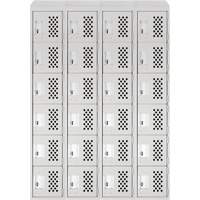 Casiers &eacute;conomiques perfor&eacute;s et assembl&eacute;s Clean Line, 6 niveaux, Bloc de 4, 18" x 72" x 12", Acier We Share Industrial Supply