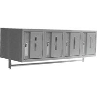 Casiers muraux robustes, Bloc de 4, 18" x 12" x 12", Acier We Share Industrial Supply