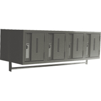 Casiers muraux robustes, Bloc de 4, 18" x 12" x 12", Acier We Share Industrial Supply
