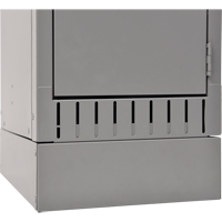 Raised Base, 1 Banks, 4" H x 12" W x 18" D, Grey, Steel We Share Industrial Supply