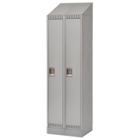 Lockers, Bank of 2, 24" x 18" x 86", Steel, Grey, Knocked Down We Share Industrial Supply