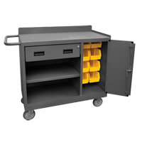 Armoire d'&eacute;tabli mobile, Acier Surface We Share Industrial Supply