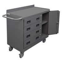 Armoire d'&eacute;tabli mobile, Acier Surface We Share Industrial Supply