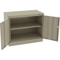Armoire standard &agrave; hauteur de bureau, Acier, 30" h x 36" la x 18" P, Beige We Share Industrial Supply