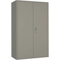 Extra Wide Hi-Boy Storage Cabinet, Steel, 4 Shelves, 72" H x 48" W x 24" D, Grey We Share Industrial Supply
