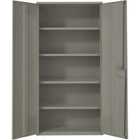 Hi-Boy Storage Cabinet, Steel, 4 Shelves, 72" H x 36" W x 18" D, Grey We Share Industrial Supply