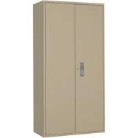 Armoire garde-robe, Acier, 36" la x 18" p x 72" h, Beige We Share Industrial Supply