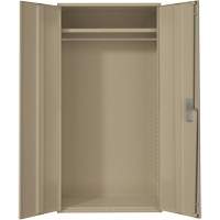 Armoire garde-robe, Acier, 36" la x 18" p x 72" h, Beige We Share Industrial Supply