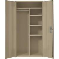 Combination Storage Cabinet, Steel, 6 Shelves, 72" H x 36" W x 18" D, Beige We Share Industrial Supply