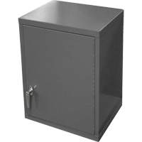 Armoire murale, 27" h x 13-11/16" la x 18" p, 2 tablettes, Acier, Gris We Share Industrial Supply