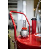 25-Gallon Steel Fuel Caddy with 2-Way Rotary Pump We Share Industrial Supply
