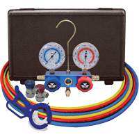 Jeu de manom&egrave;tres collecteurs pour automobile avec coupleurs manuels et robinet perce-canette lat&eacute;rale 3 en 1 We Share Industrial Supply