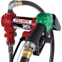 Pompe de transfert de carburant 12 V avec pistolet We Share Industrial Supply