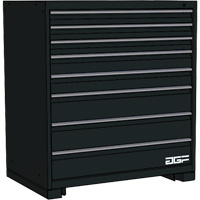Armoire &agrave; tiroirs modulaire, 8 tiroirs, 36" la x 28" p x 40" h, Noir We Share Industrial Supply