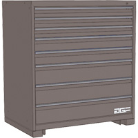 Armoire &agrave; tiroirs modulaire, 8 tiroirs, 36" la x 28" p x 40" h, Gris We Share Industrial Supply