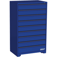 Armoire &agrave; tiroirs modulaire, 9 tiroirs, 36" la x 24" p x 60" h, Bleu We Share Industrial Supply