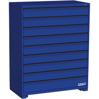 Armoire &agrave; tiroirs modulaire, 9 tiroirs, 48" la x 24" p x 60" h, Bleu We Share Industrial Supply