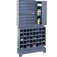 Unit&eacute; de stockage modulaire pour petites pi&egrave;ces, Acier, 8 tiroirs, 33-3/4" x 12-1/4" x 59-5/8", Gris We Share Industrial Supply