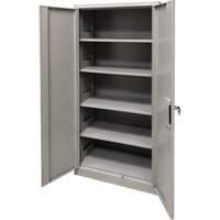 Armoire de rangement, Acier, 4 Tablettes, 78" h x 36" la x 24" P, Gris We Share Industrial Supply