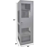 Casier pour &eacute;quipement avec porte, Acier, 24" la x 24" p x 72" h, Gris We Share Industrial Supply