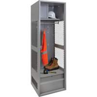 Casier pour &eacute;quipement, Acier, 24" la x 24" p x 72" h, Gris We Share Industrial Supply