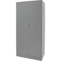 Hi-Boy Storage Cabinet, Steel, 4 Shelves, 72" H x 36" W x 18" D, Grey We Share Industrial Supply