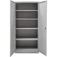 Hi-Boy Storage Cabinet, Steel, 4 Shelves, 72" H x 36" W x 18" D, Grey We Share Industrial Supply