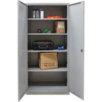 Hi-Boy Storage Cabinet, Steel, 4 Shelves, 72" H x 36" W x 18" D, Grey We Share Industrial Supply