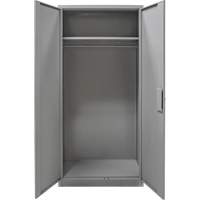 Armoire garde-robe, Acier, 36" la x 18" p x 72" h, Gris We Share Industrial Supply
