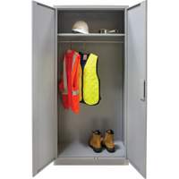 Armoire garde-robe, Acier, 36" la x 18" p x 72" h, Gris We Share Industrial Supply