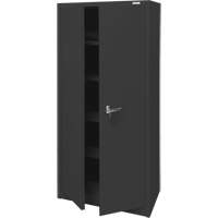 Armoire d'entreposage, Acier, 4 Tablettes, 66" h x 30" la x 15" P, Noir We Share Industrial Supply