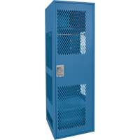 Casier pour &eacute;quipement avec porte, Acier, 24" la x 18" p x 72" h, Bleu fonc&eacute; We Share Industrial Supply