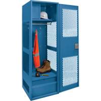 Casier pour &eacute;quipement avec porte, Acier, 24" la x 18" p x 72" h, Bleu fonc&eacute; We Share Industrial Supply